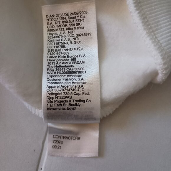 Calvin Klein White and Gray Block Coloring Hoodie Sweatshirt Men’s Size L - Picture 15 of 16